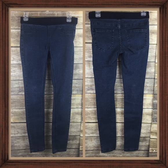 Free People Denim - Free People Blue Elastic Waistband Pull On Jegging